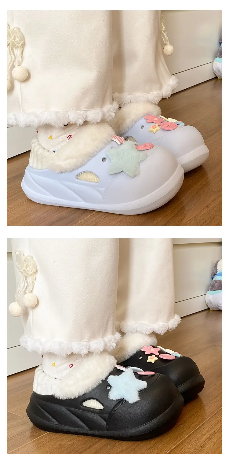 Women Velvet Winter Slippers with Warm Faux Fur & Cute Buttons — feature 18