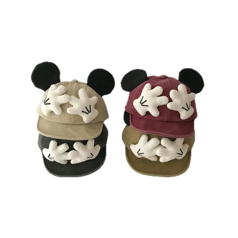 Baby Mickey Ears Hat for Boys Girls Soft Denim Brim Cap - Image 10