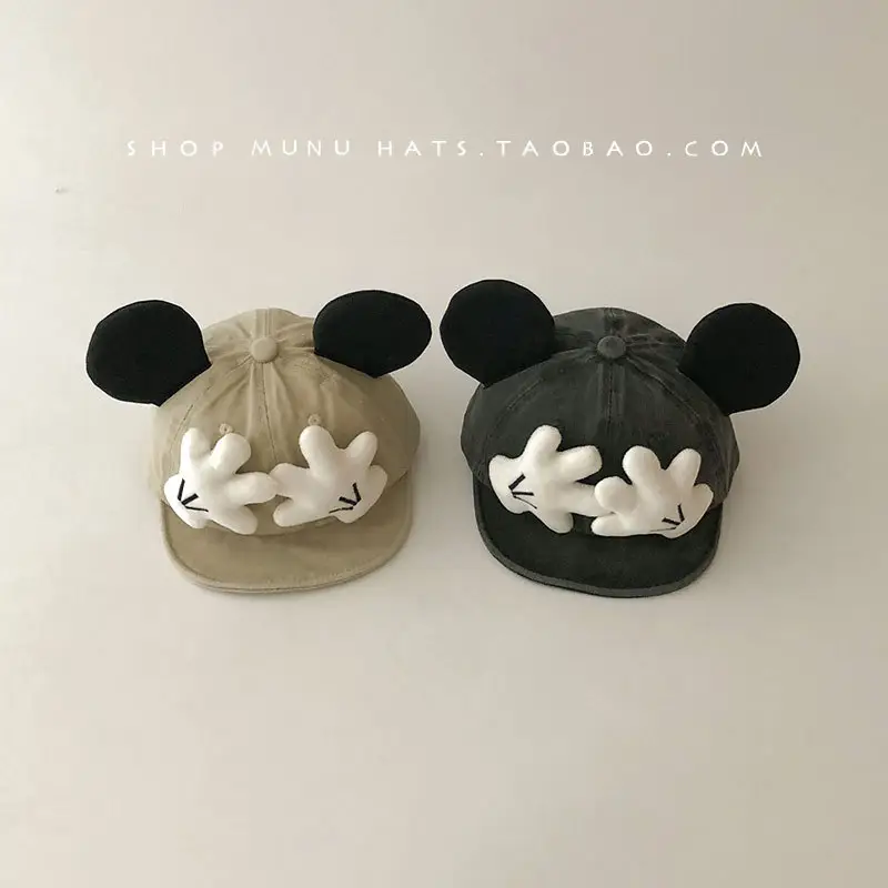 Baby Mickey Ears Hat for Boys Girls Soft Denim Brim Cap — feature 3