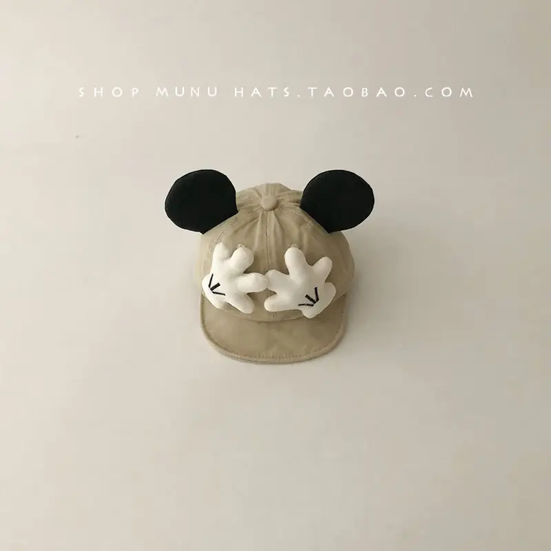 Baby Mickey Ears Hat for Boys Girls Soft Denim Brim Cap — feature 6