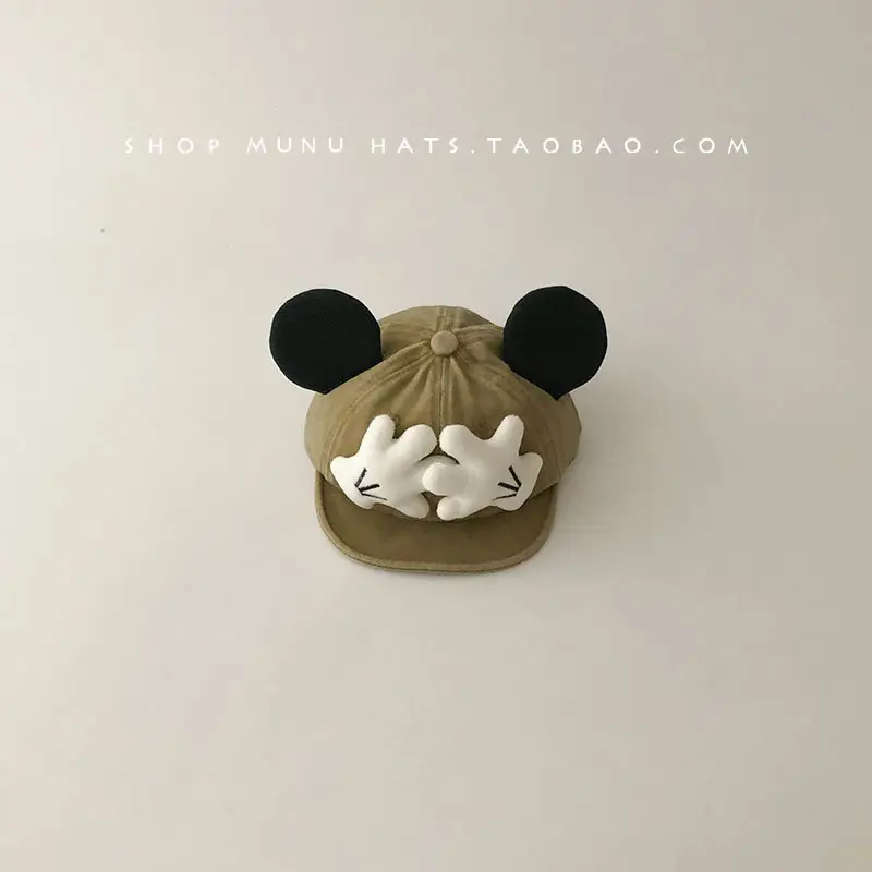 Baby Mickey Ears Hat for Boys Girls Soft Denim Brim Cap — feature 7