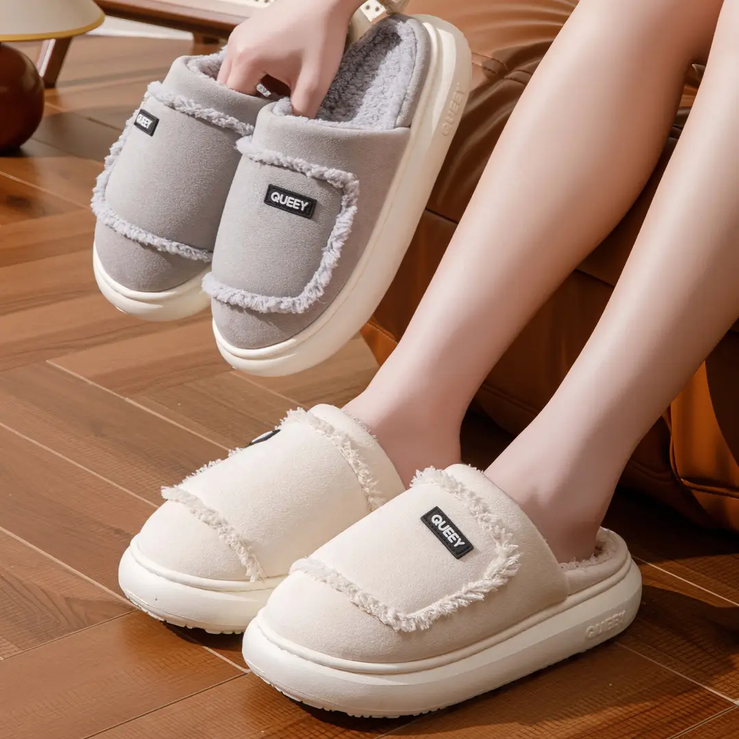 2026 New Suede Couple Cotton Slippers for Men, Autumn and Winter Indoor Home Soft-Soled Warm Silent Cotton Slippers for Women - Image 6