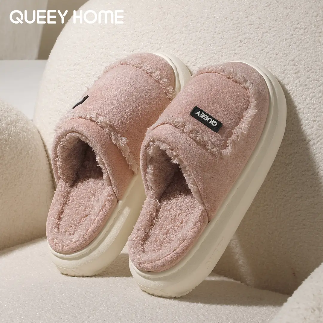 2026 New Suede Couple Cotton Slippers for Men, Autumn and Winter Indoor Home Soft-Soled Warm Silent Cotton Slippers for Women - Image 4