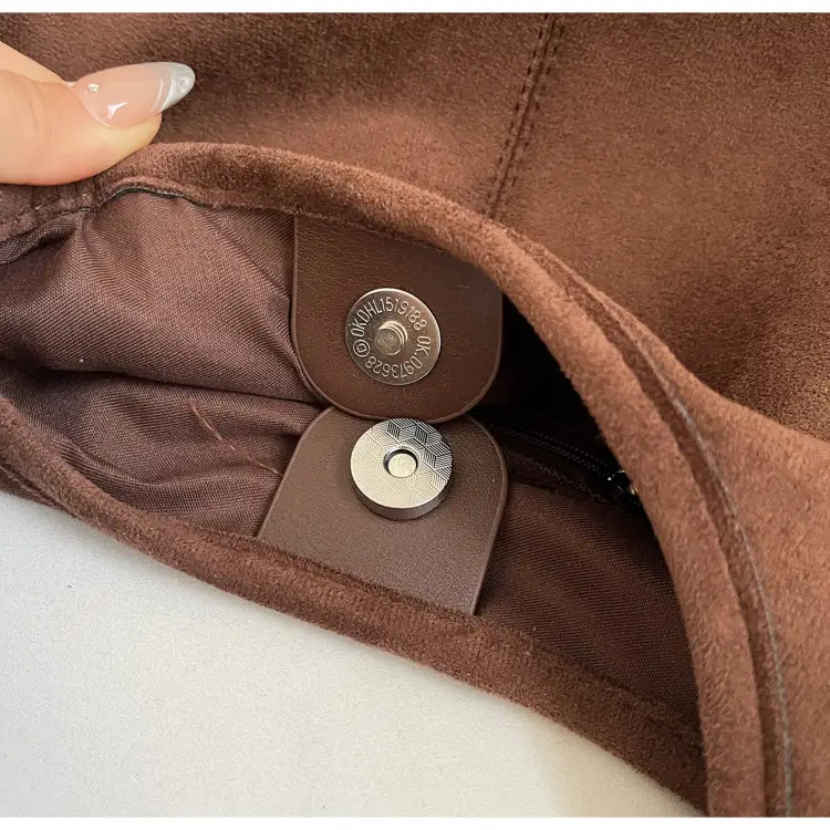 2025 Velvet Shoulder Bag Large Capacity Brown — feature 10