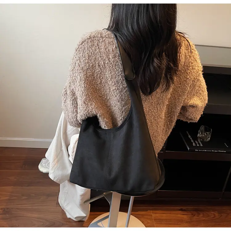 2025 Velvet Shoulder Bag Large Capacity Brown — feature 15