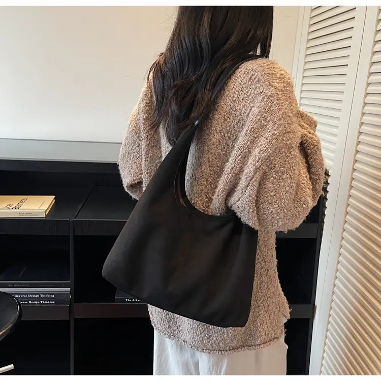 2025 Velvet Shoulder Bag Large Capacity Brown — feature 17