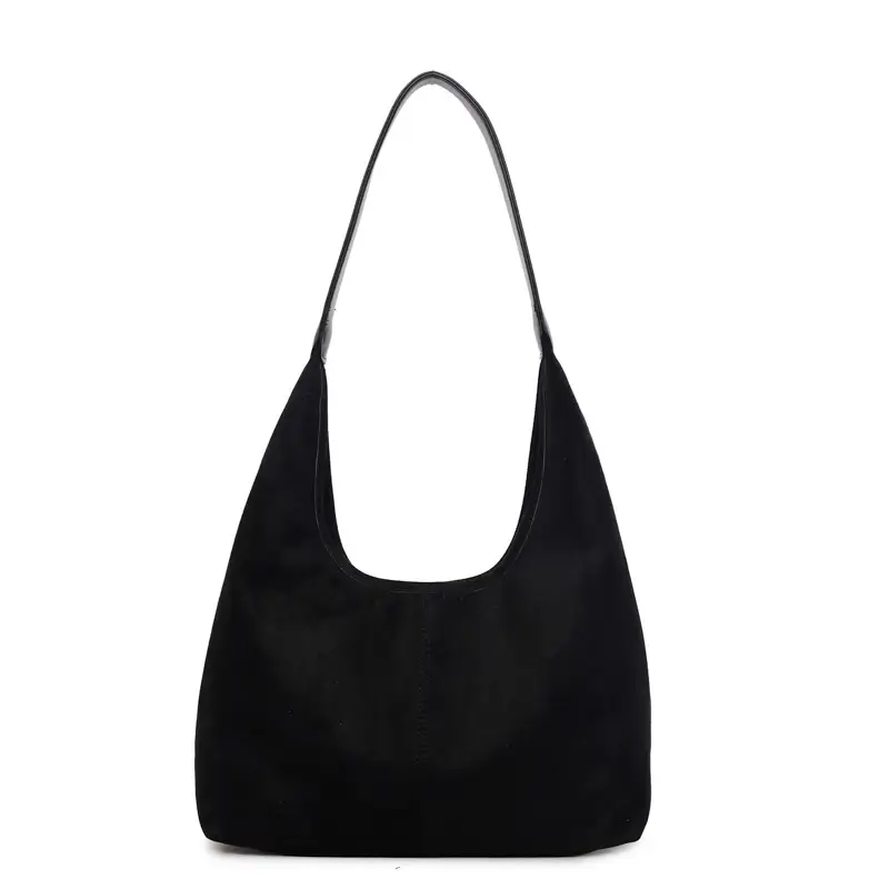 2025 Velvet Shoulder Bag Large Capacity Brown - Image 2