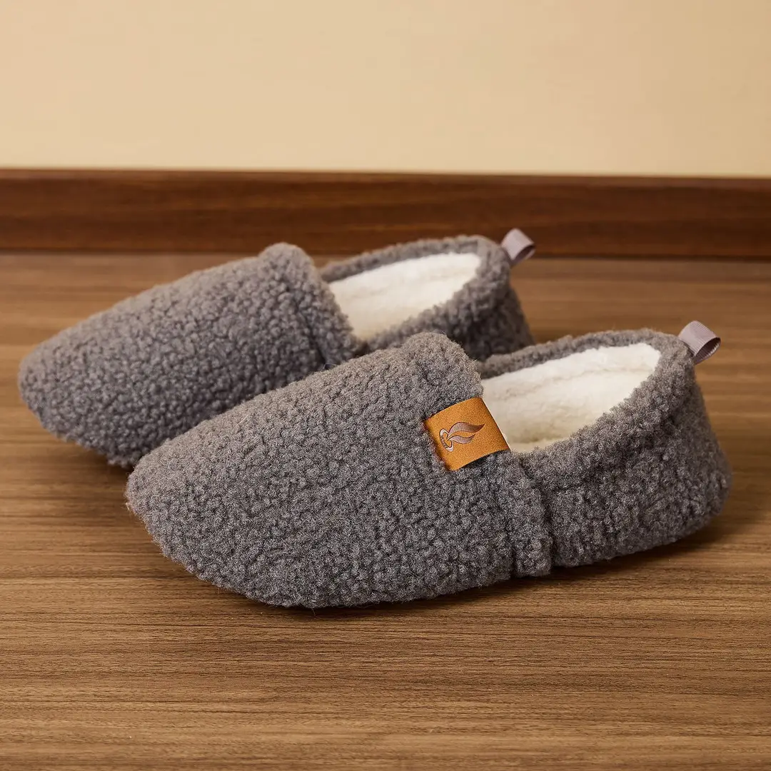 Amazon's Best-Selling Closed-Toe Soft-Soled Silent Cotton Shoes, Indoor Non-Slip Furry Slippers, Factory Direct Supply Home Cotton Slippers