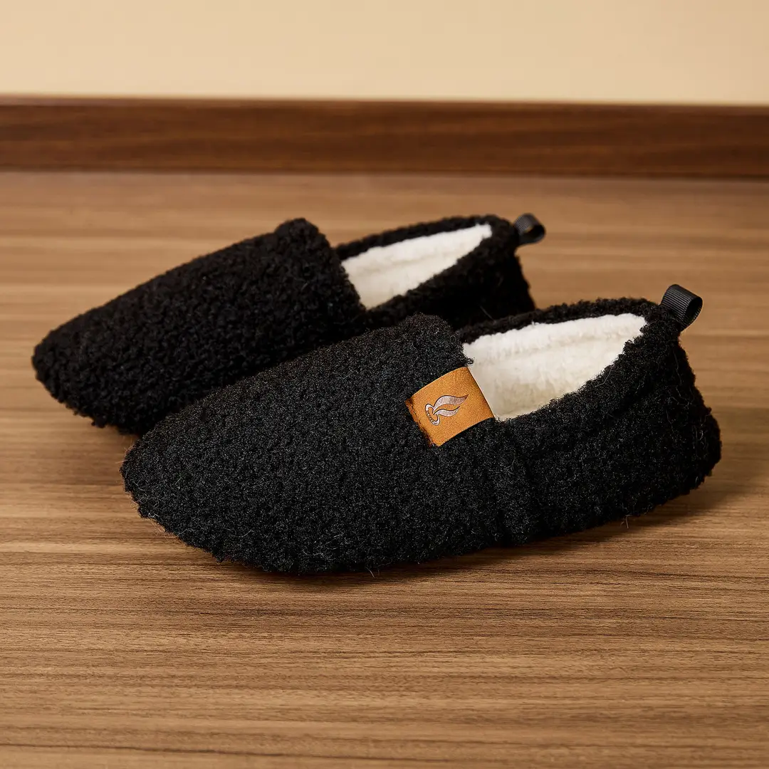 Amazon's Best-Selling Closed-Toe Soft-Soled Silent Cotton Shoes, Indoor Non-Slip Furry Slippers, Factory Direct Supply Home Cotton Slippers