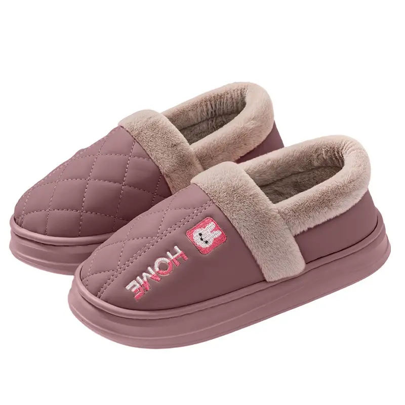 Warm Fleece Lined Cotton Slippers for Women Autumn Winter 2025 - Image 9