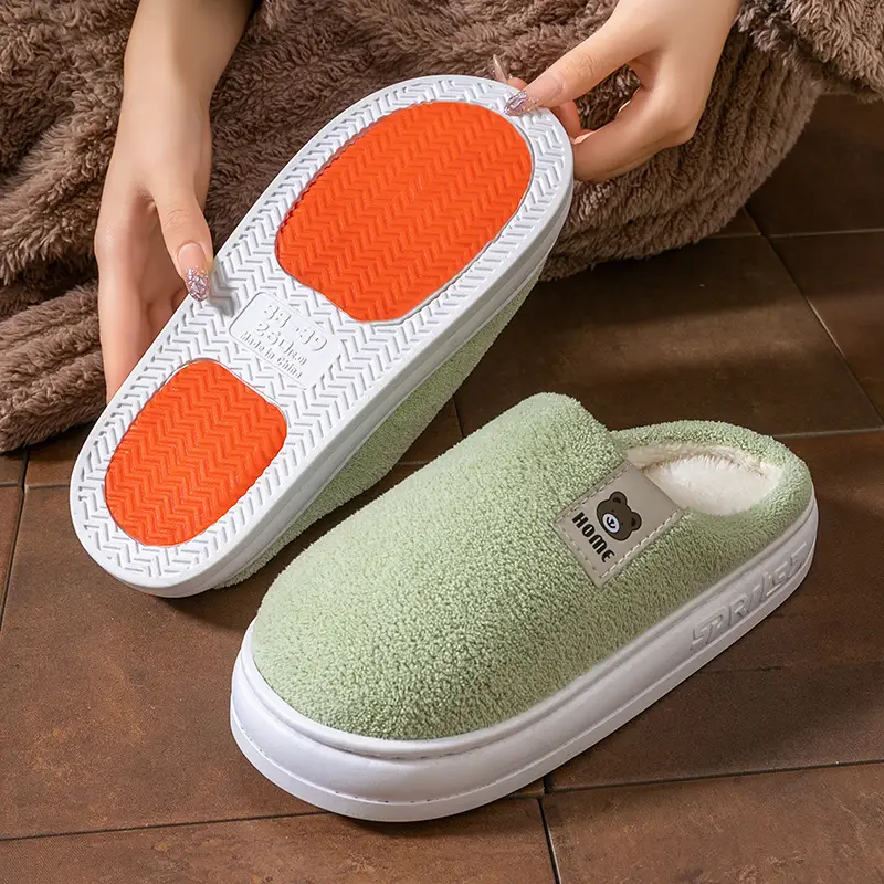 2025 New Anti-Slip Warm Women's Indoor Home Thick-Soled Silent Cotton Slippers for Pregnant Women - Image 3
