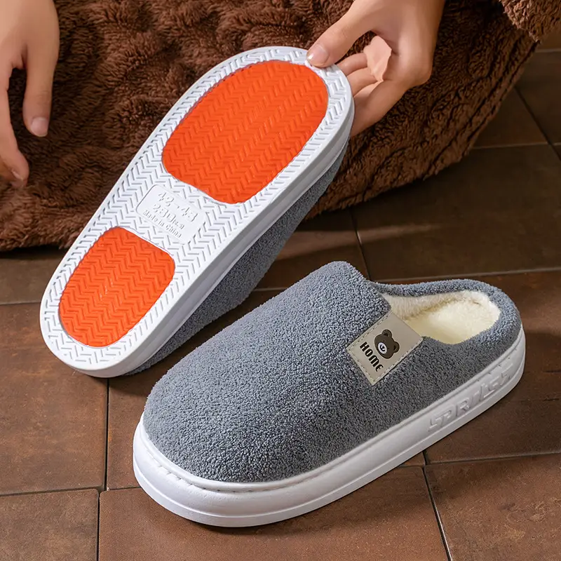 2025 New Anti-Slip Warm Women's Indoor Home Thick-Soled Silent Cotton Slippers for Pregnant Women - Image 4