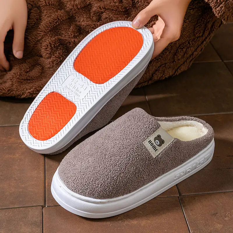 2025 New Anti-Slip Warm Women's Indoor Home Thick-Soled Silent Cotton Slippers for Pregnant Women - Image 5