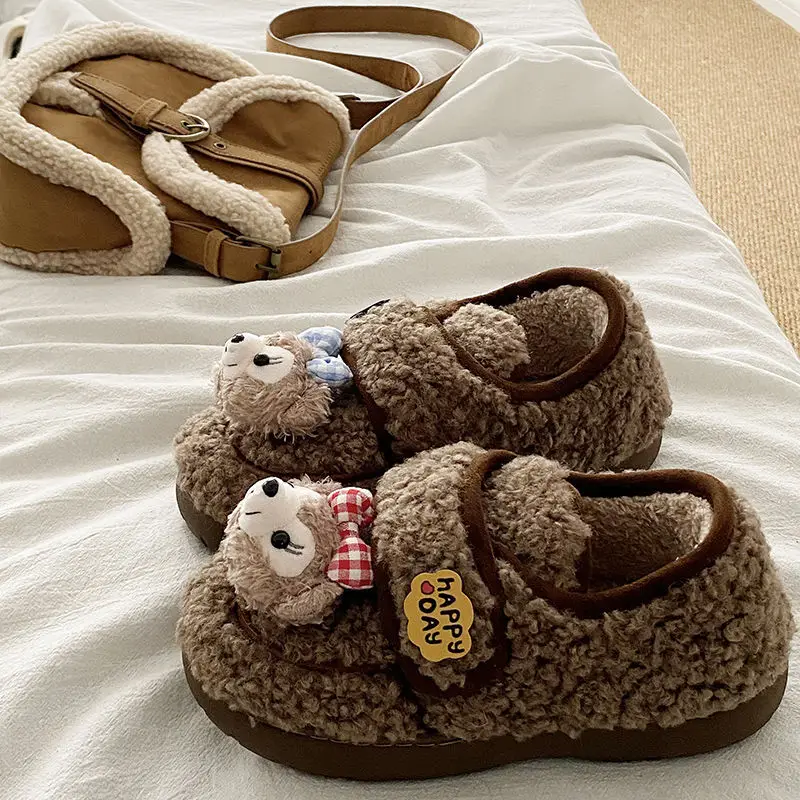 Duffy Bear Women's Plush Winter Snow Boots Brown - Image 2