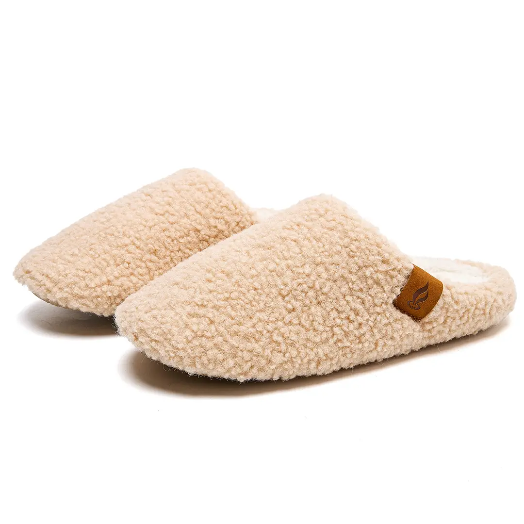 Amazon Soft-Soled Cotton Slippers, Non-Slip Plush Women's Slippers, Ready Stock Wholesale Custom Home Indoor Cotton Slippers - Image 9