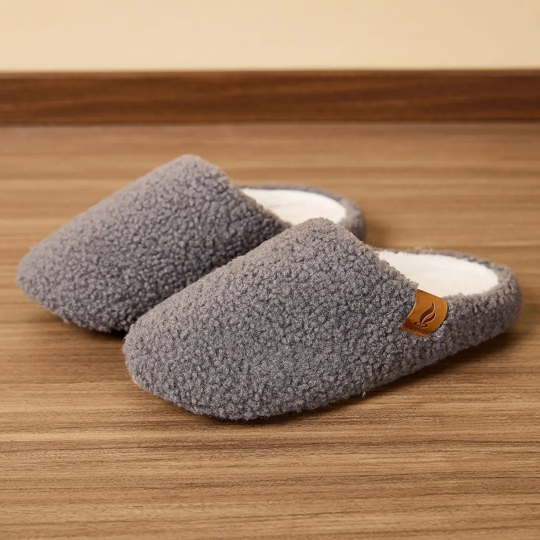 Amazon Soft-Soled Cotton Slippers, Non-Slip Plush Women's Slippers, Ready Stock Wholesale Custom Home Indoor Cotton Slippers - Image 2