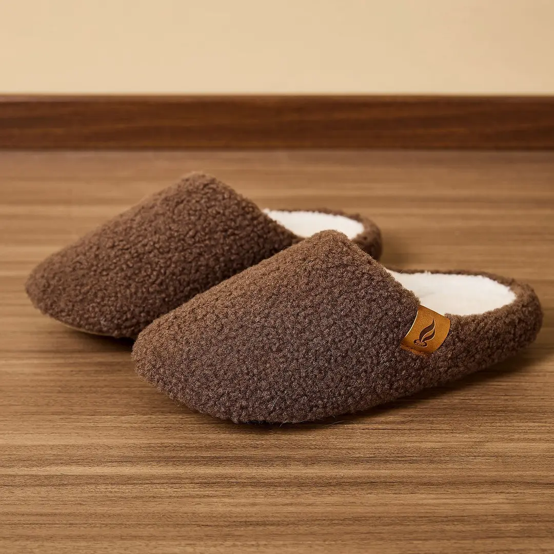 Amazon Soft-Soled Cotton Slippers, Non-Slip Plush Women's Slippers, Ready Stock Wholesale Custom Home Indoor Cotton Slippers - Image 3