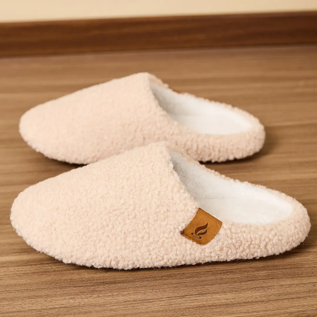 Amazon Soft-Soled Cotton Slippers, Non-Slip Plush Women's Slippers, Ready Stock Wholesale Custom Home Indoor Cotton Slippers - Image 4