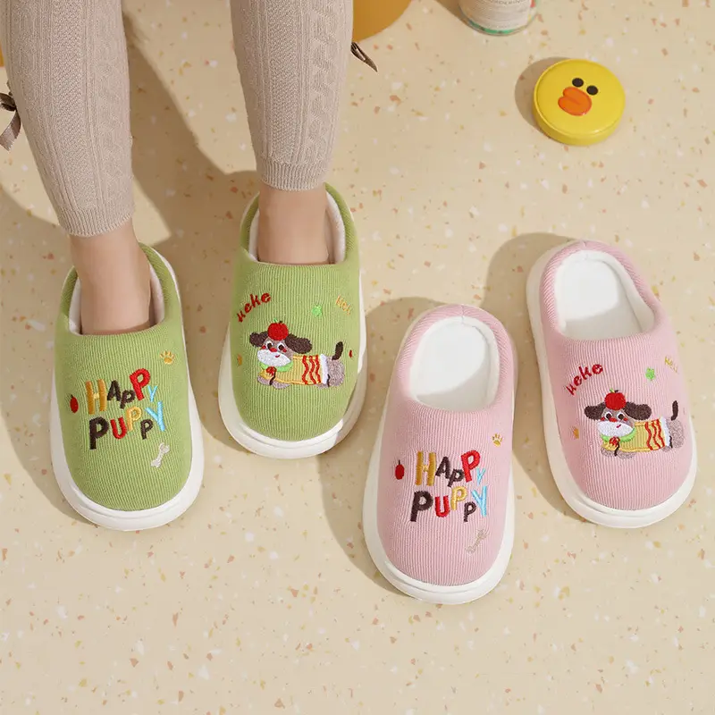 Children's Cotton Slippers with Plush Lining, Thickened for Warmth, Suitable for Indoor Use, for Older Children - Image 8