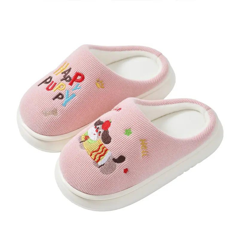 Children's Cotton Slippers with Plush Lining, Thickened for Warmth, Suitable for Indoor Use, for Older Children - Image 10