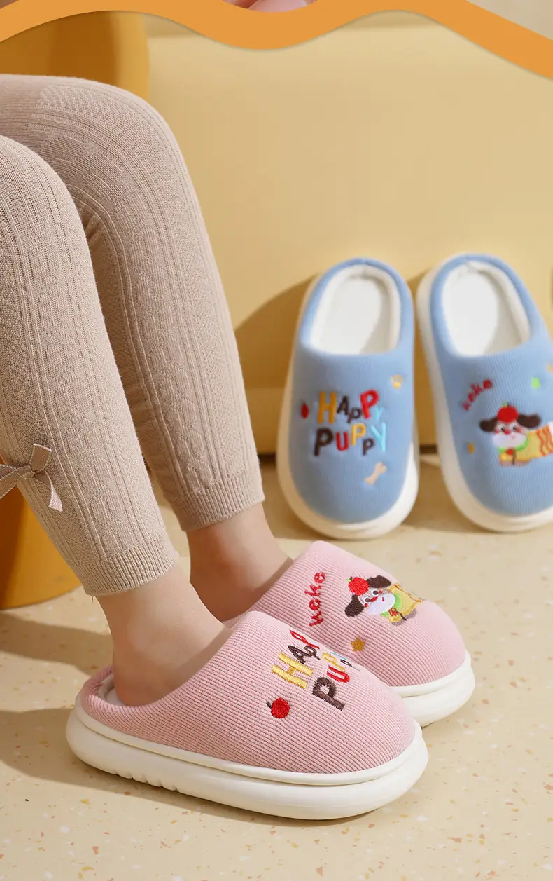 Children's Cotton Slippers with Plush Lining, Thickened for Warmth, Suitable for Indoor Use, for Older Children — feature 11