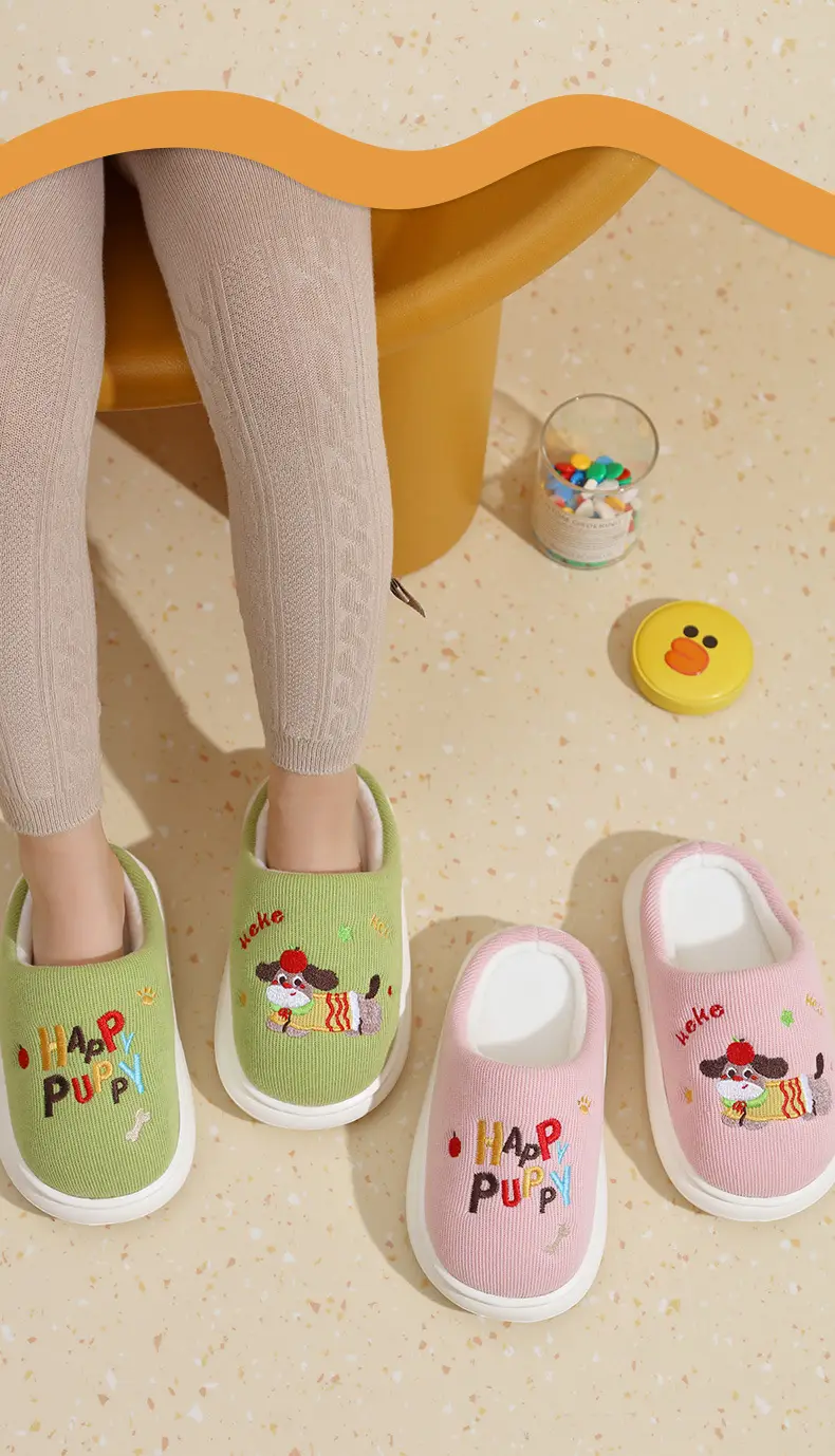 Children's Cotton Slippers with Plush Lining, Thickened for Warmth, Suitable for Indoor Use, for Older Children — feature 13