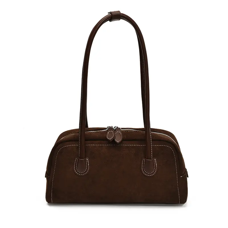 Women Retro Leather Velvet Shoulder Bag Boston 2026 - Image 2