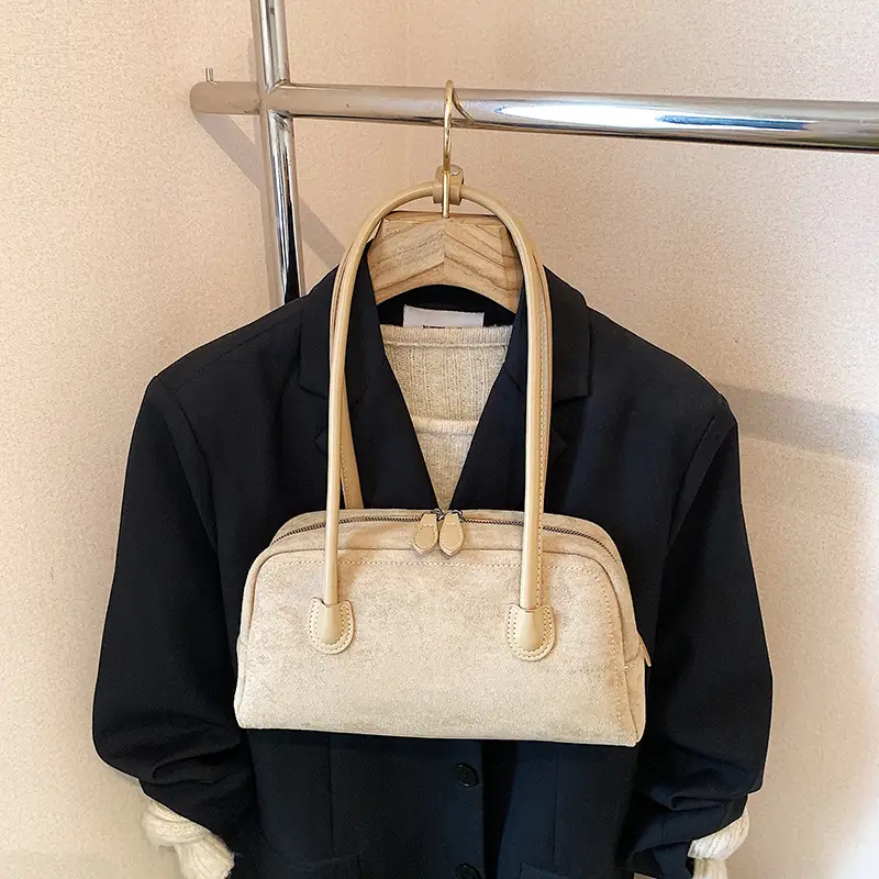Women Retro Leather Velvet Shoulder Bag Boston 2026 — feature 19