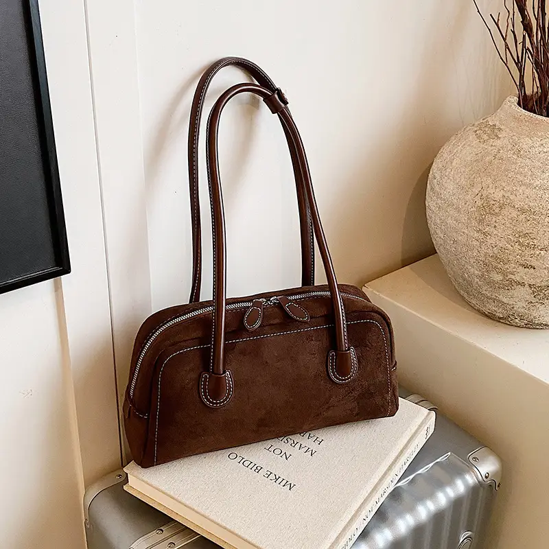 Women Retro Leather Velvet Shoulder Bag Boston 2026 — feature 20