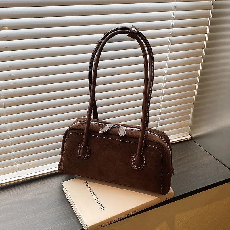 Women Retro Leather Velvet Shoulder Bag Boston 2026 — feature 22