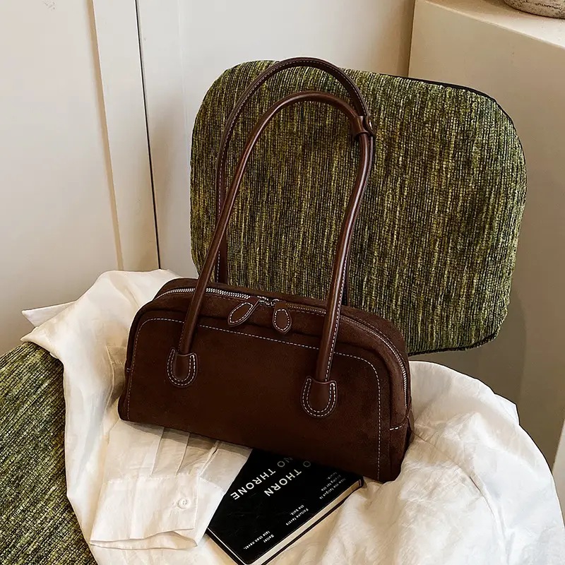 Women Retro Leather Velvet Shoulder Bag Boston 2026 — feature 29