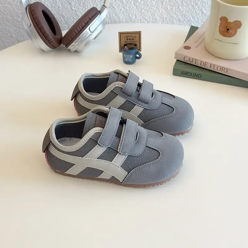 Baby Toddler Shoes Soft Sole Grey White