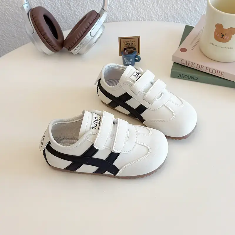 Baby Toddler Shoes Soft Sole Grey White