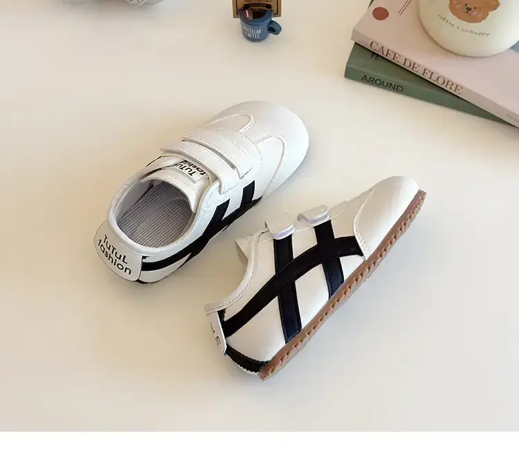 Baby Toddler Shoes Soft Sole Grey White — feature 10