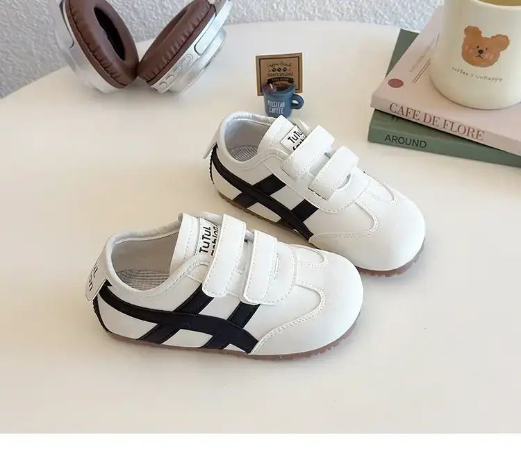 Baby Toddler Shoes Soft Sole Grey White — feature 12