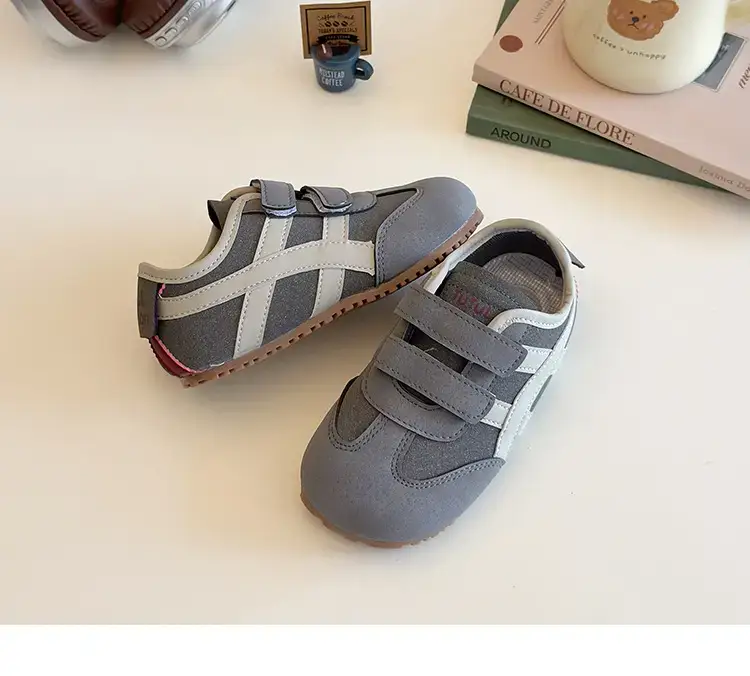 Baby Toddler Shoes Soft Sole Grey White — feature 14