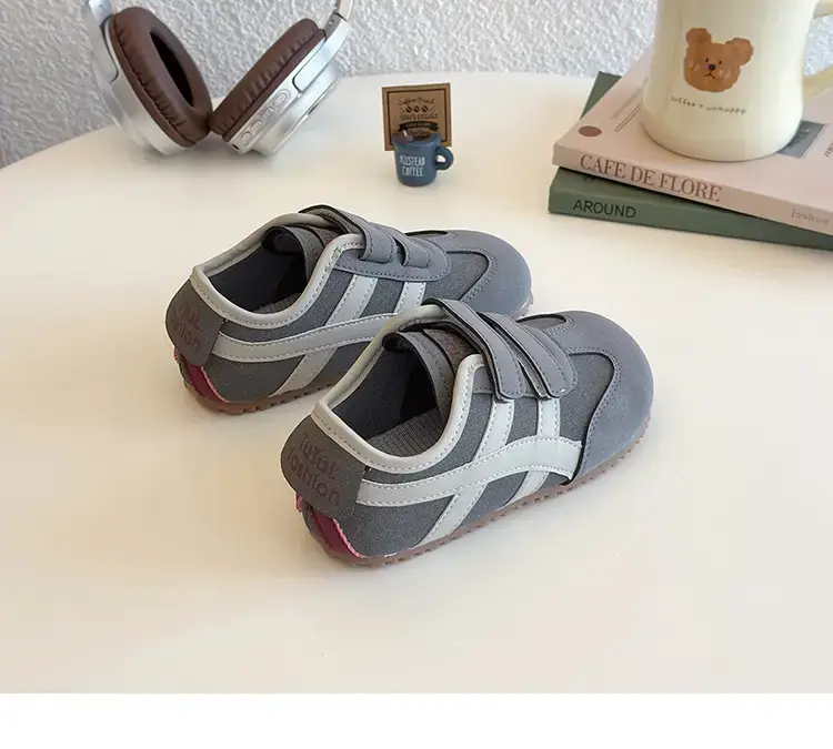 Baby Toddler Shoes Soft Sole Grey White — feature 15