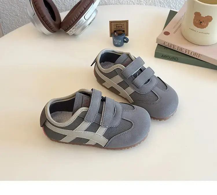 Baby Toddler Shoes Soft Sole Grey White — feature 17