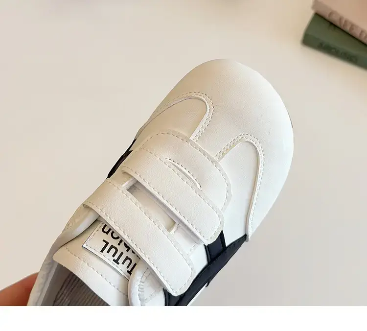 Baby Toddler Shoes Soft Sole Grey White — feature 18