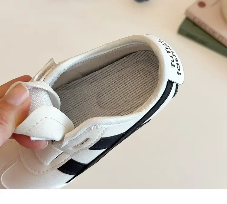 Baby Toddler Shoes Soft Sole Grey White — feature 21