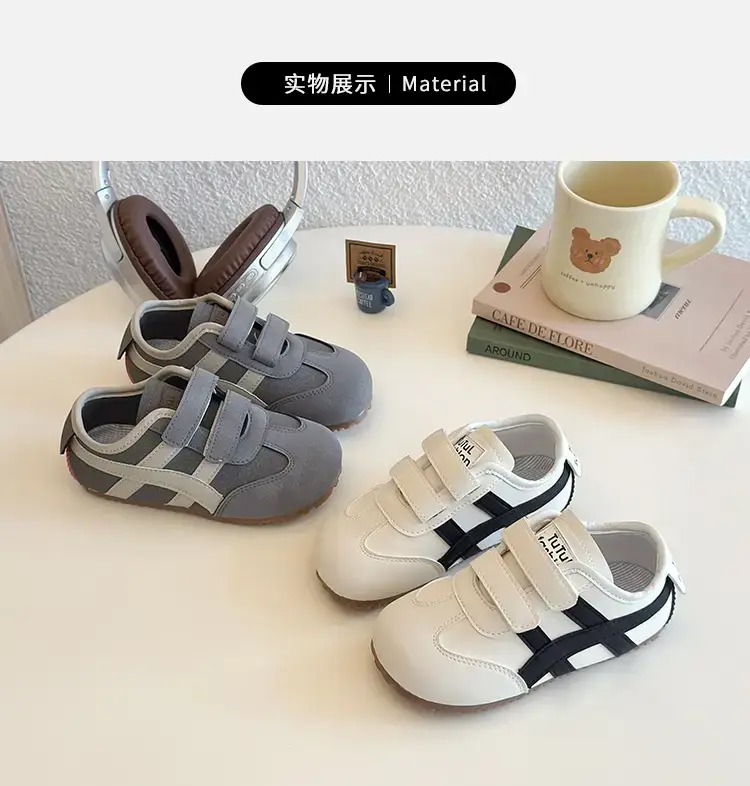 Baby Toddler Shoes Soft Sole Grey White — feature 6