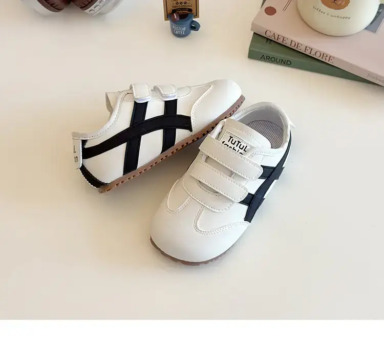 Baby Toddler Shoes Soft Sole Grey White — feature 9