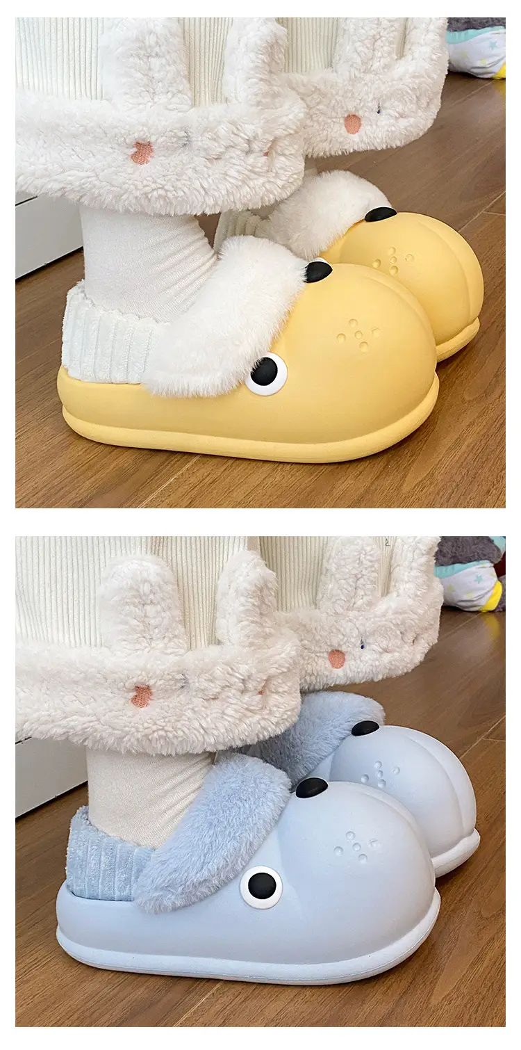 Red Plush High-Top Slippers for Women Winter Warm — feature 16