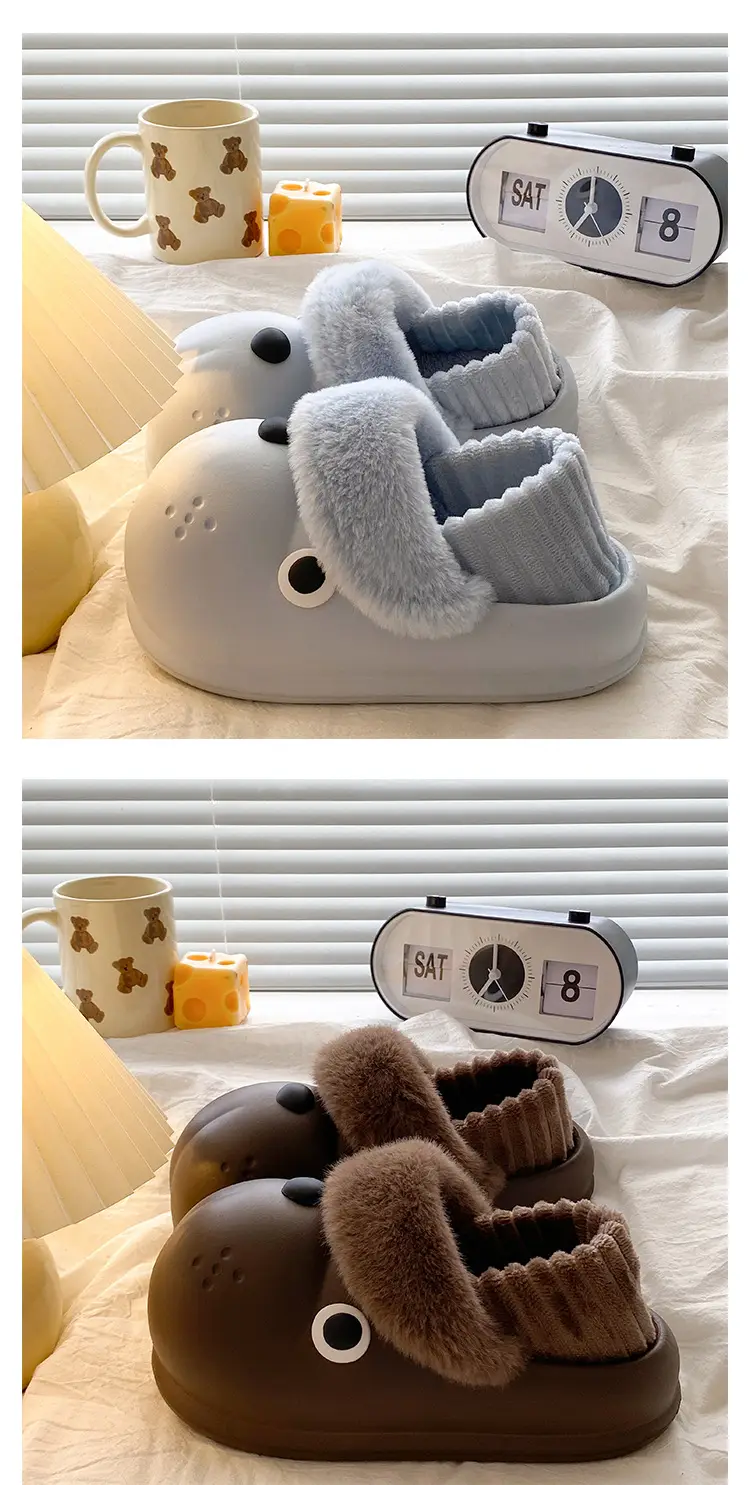Red Plush High-Top Slippers for Women Winter Warm — feature 18