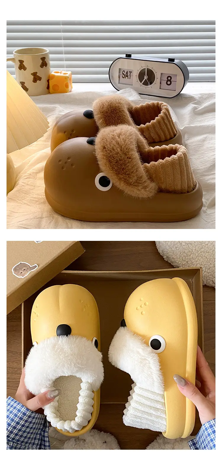 Red Plush High-Top Slippers for Women Winter Warm — feature 19