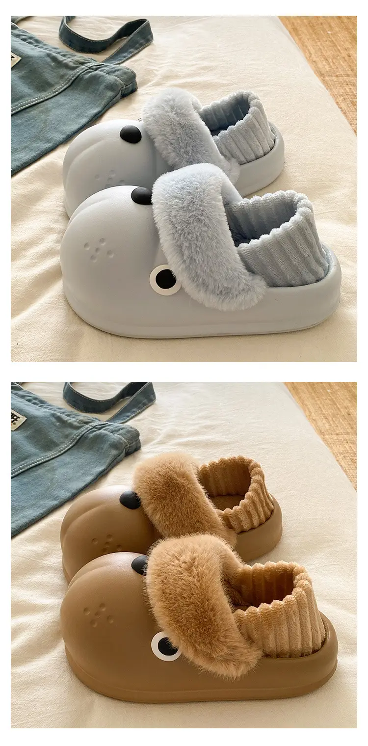 Red Plush High-Top Slippers for Women Winter Warm — feature 22