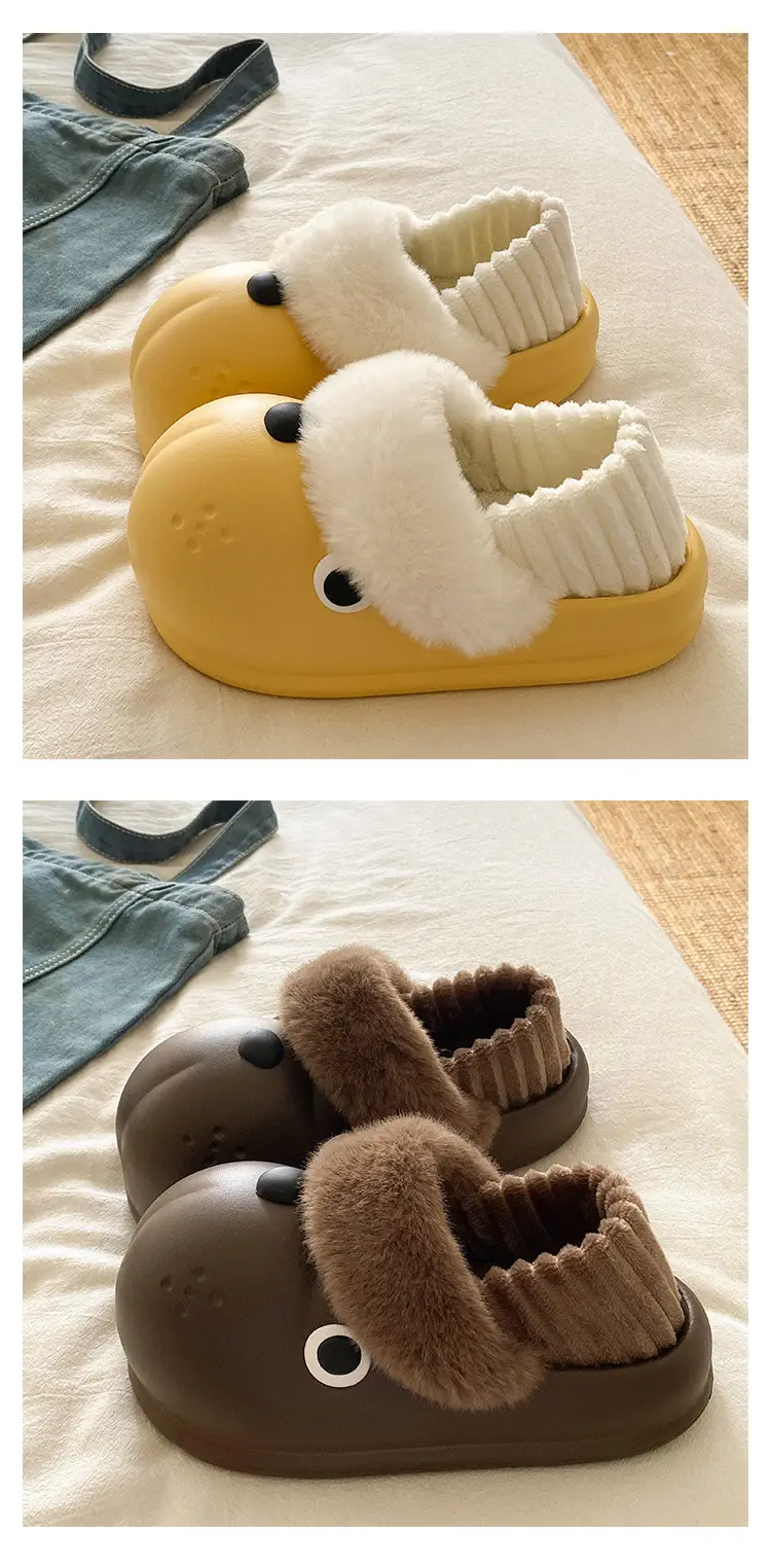 Red Plush High-Top Slippers for Women Winter Warm — feature 23