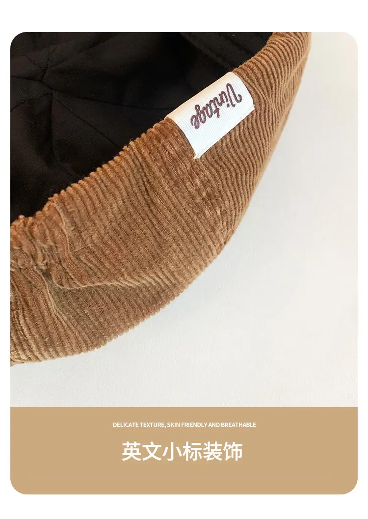 Women Japanese Retro Duckbill Beret Cap Black — feature 6