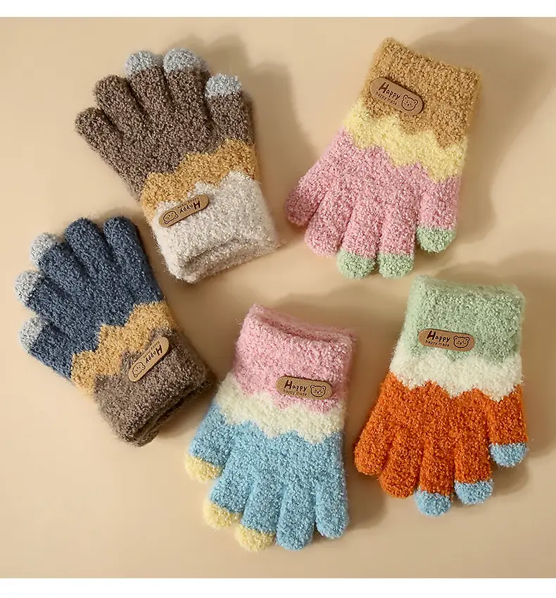 2-5 Years Old Winter Plush Cartoon Kidsren's Gloves, Cold-Proof Knitted Gloves, Cute Kidsren's Woolen Warm Gloves — feature 8