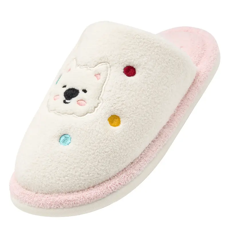Cute Cartoon Fleece Slippers for Men Winter